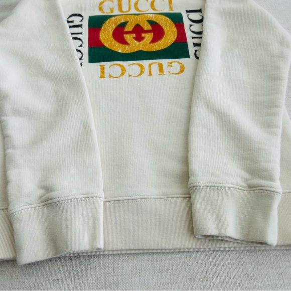 Kids Gucci Cream Logo Sweatshirt (8Y) - Picture 7 of 8